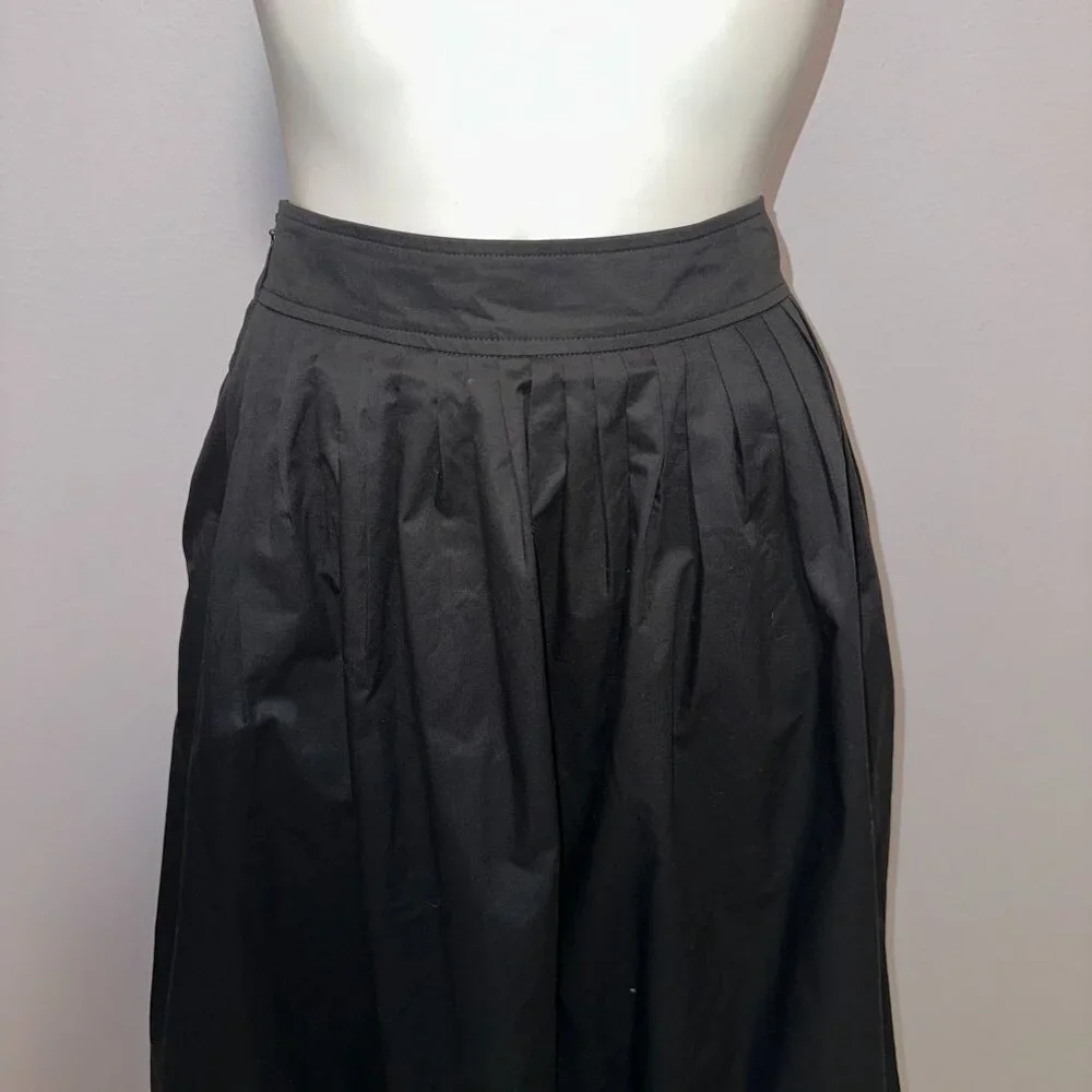 Pixie Market Black Long Maxi Skirt 100% Cotton Womens Size Medium Goth Classic - Picture 9 of 9